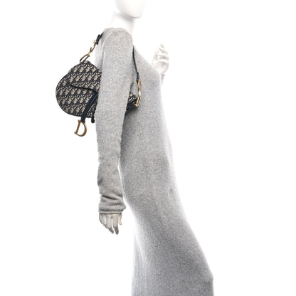 Christian Dior Oblique Saddle Bag Blue 2 of 11