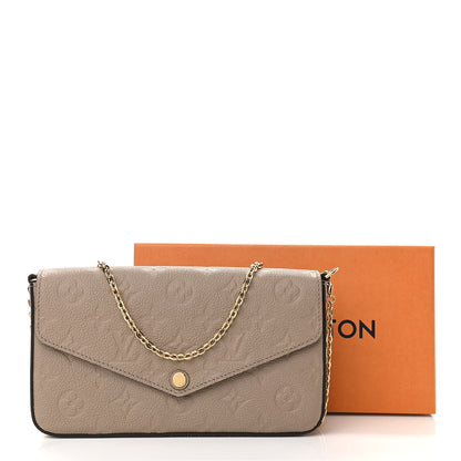 Louis Vuitton Empreinte Pochette Felicie Chain Wallet Tourterelle 11 of 11