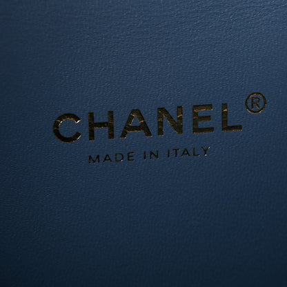 Chanel Denim Quilted Small CC Vanity Case Blue 6 of 12