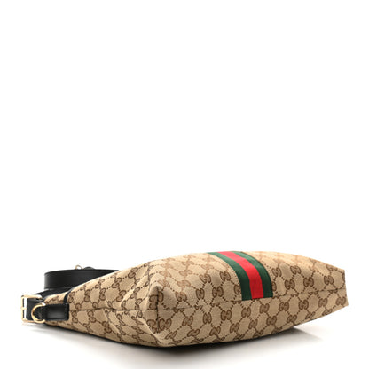Gucci GG Monogram Web Flat Messenger Bag Black 4 of 10
