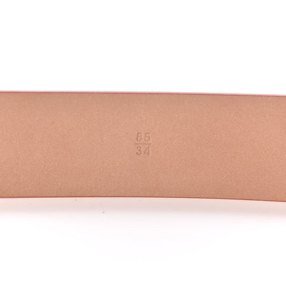 Chanel Patent Calfskin Enamel CC Logo Belt 85 34 Orange 5 of 9