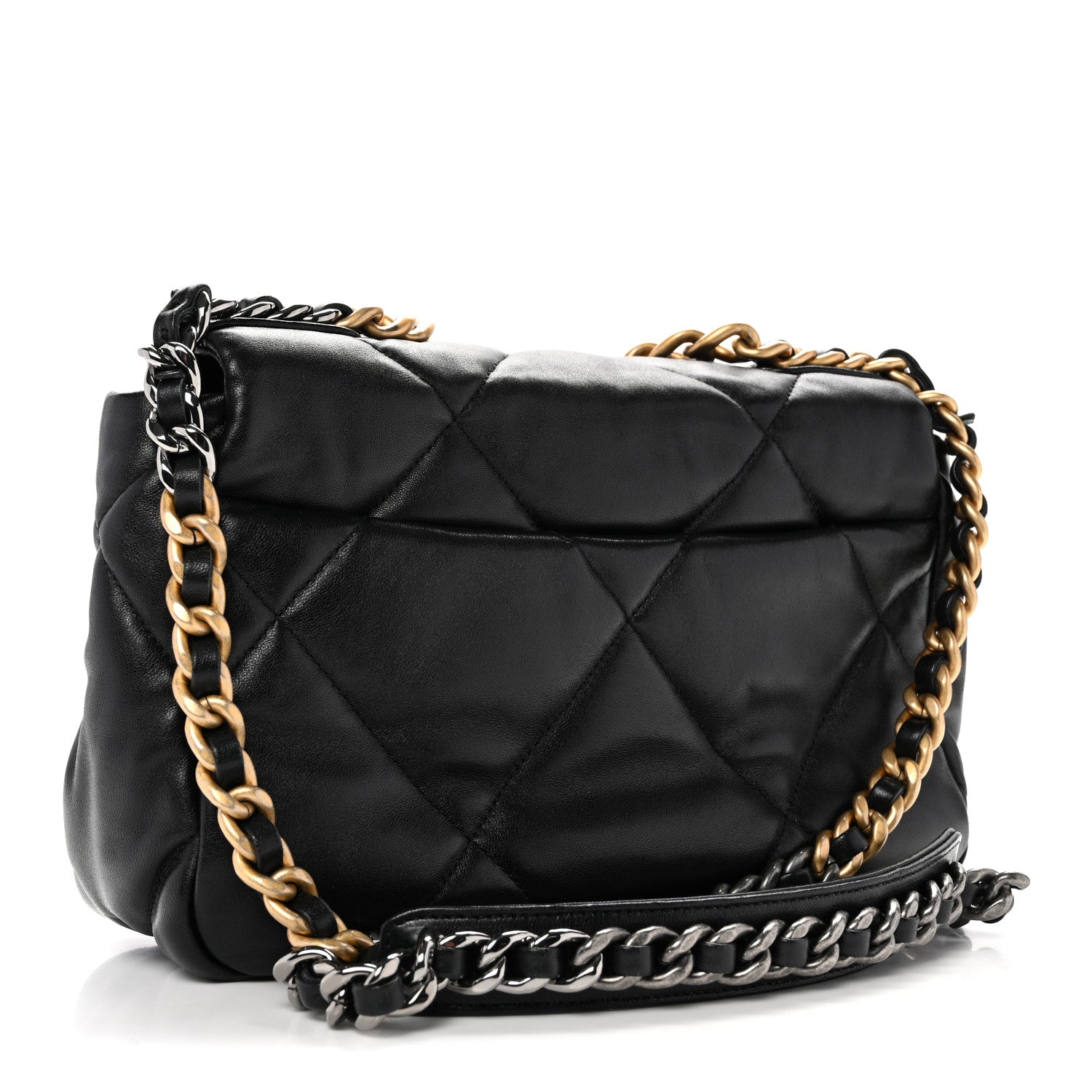 Chanel Goatskin Quilted Medium Chanel 19 Flap Black 3 of 12