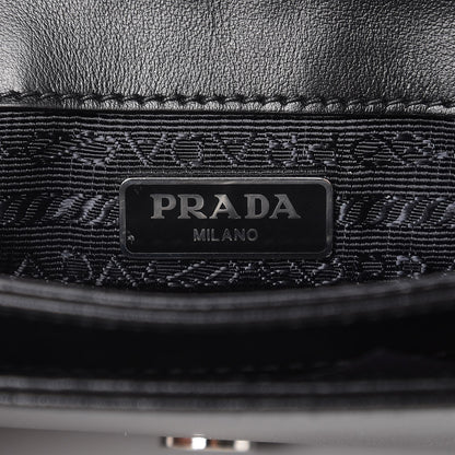Prada Saffiano Soft Calf Chain Crossbody Bag Black 6 of 7