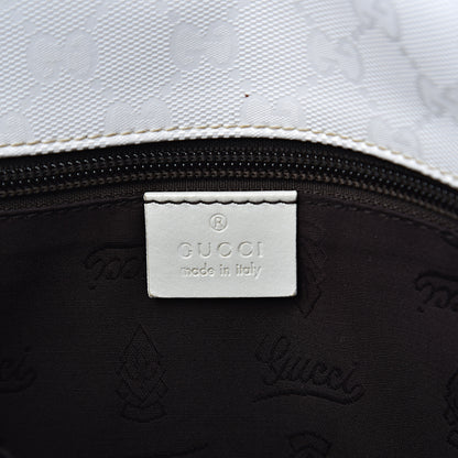 Gucci Imprime Monogram Medium Double Buckle Flap Messenger Bag White 6 of 16