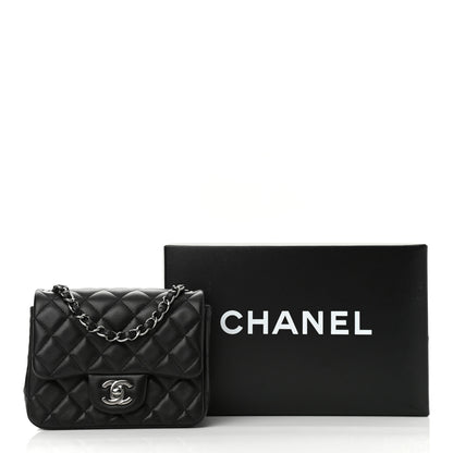Chanel Lambskin Quilted Mini Square Flap Black 11 of 11