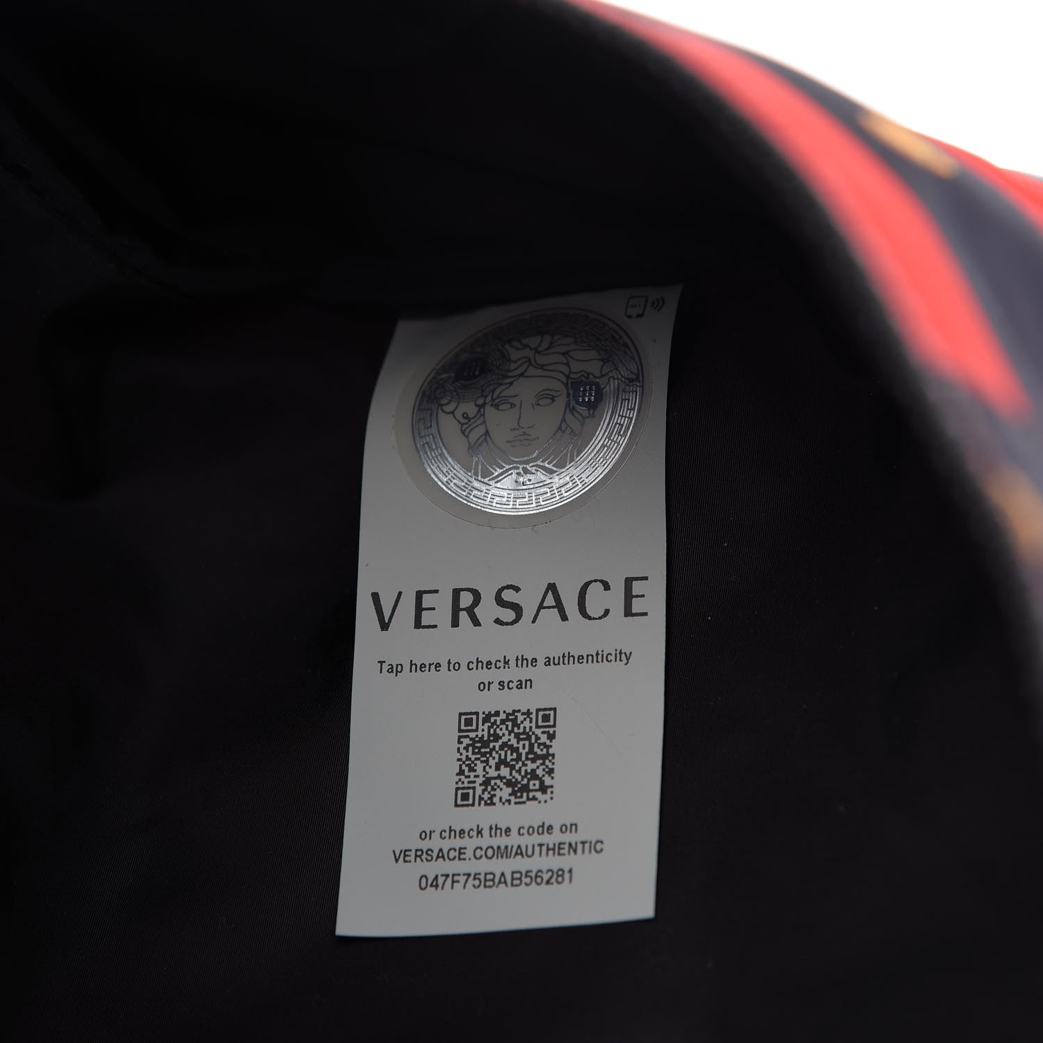 Versace Nylon Tribute Print Belt Bag Red Multicolor 9 of 10