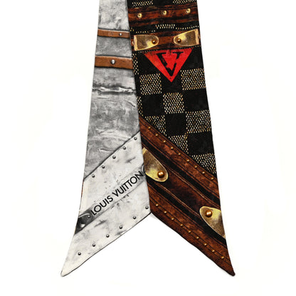 Louis Vuitton Silk Damier Ebene Time Trunk BB Bandeau Black 2 of 3