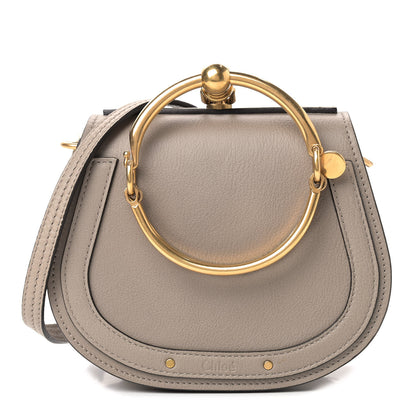 Chloe Calfskin Suede Small Nile Bracelet Bag Motty Grey 1 of 9