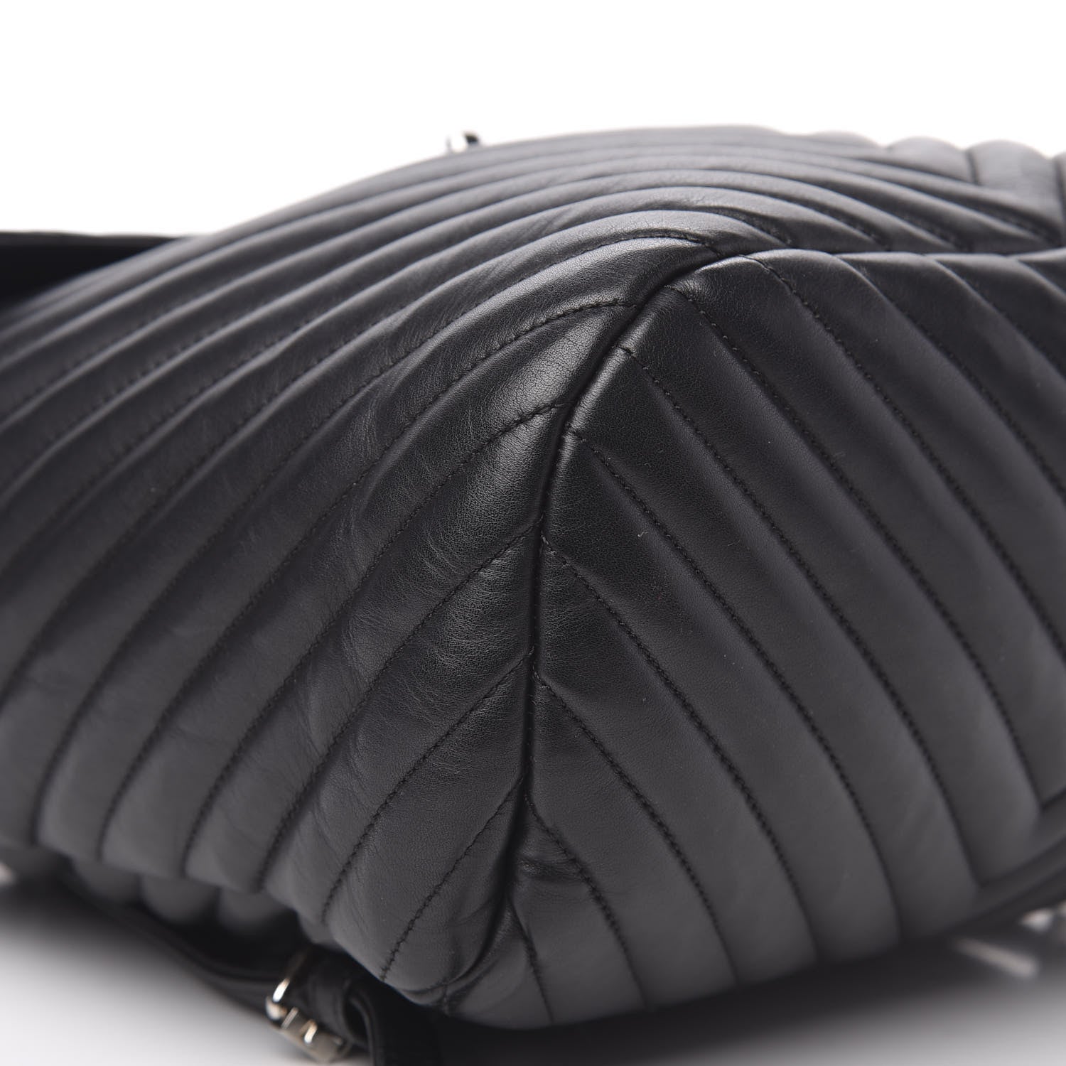 Chanel Calfskin Chevron Quilted Large Urban Spirit Backpack Black 8 of 11