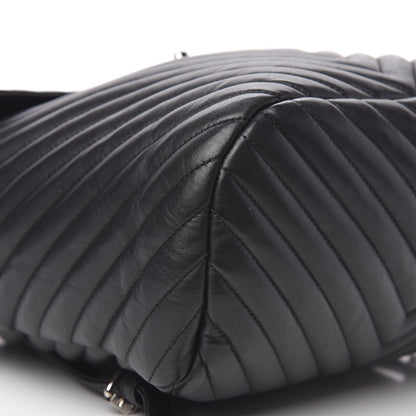 Chanel Calfskin Chevron Quilted Large Urban Spirit Backpack Black 8 of 11