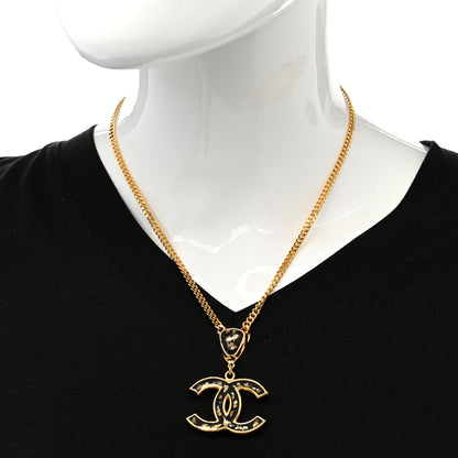 Chanel Resin CC Necklace Gold Black 2 of 7