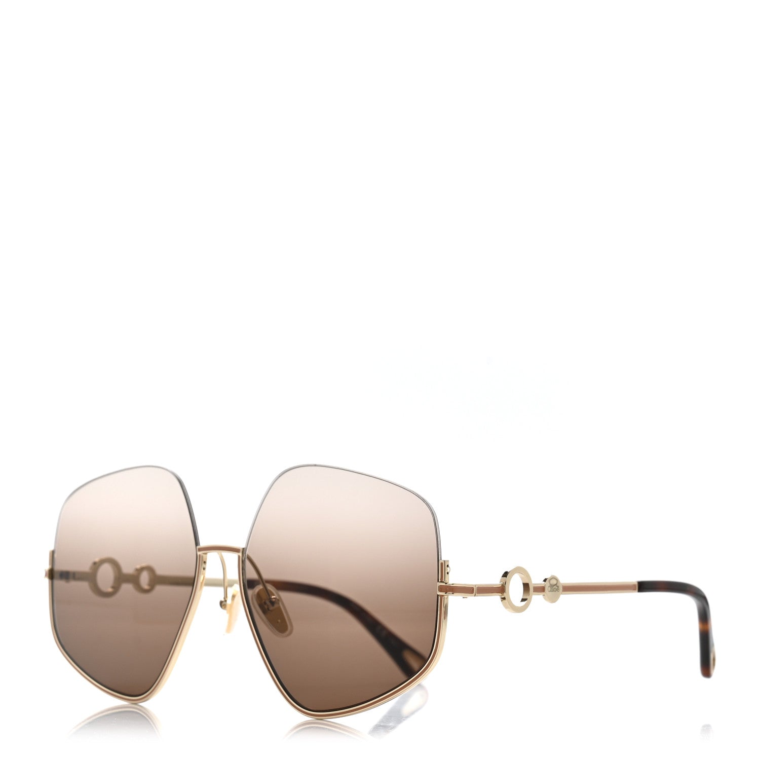 Chloe Metal Sunglasses CH0068S Tortoise 1 of 8