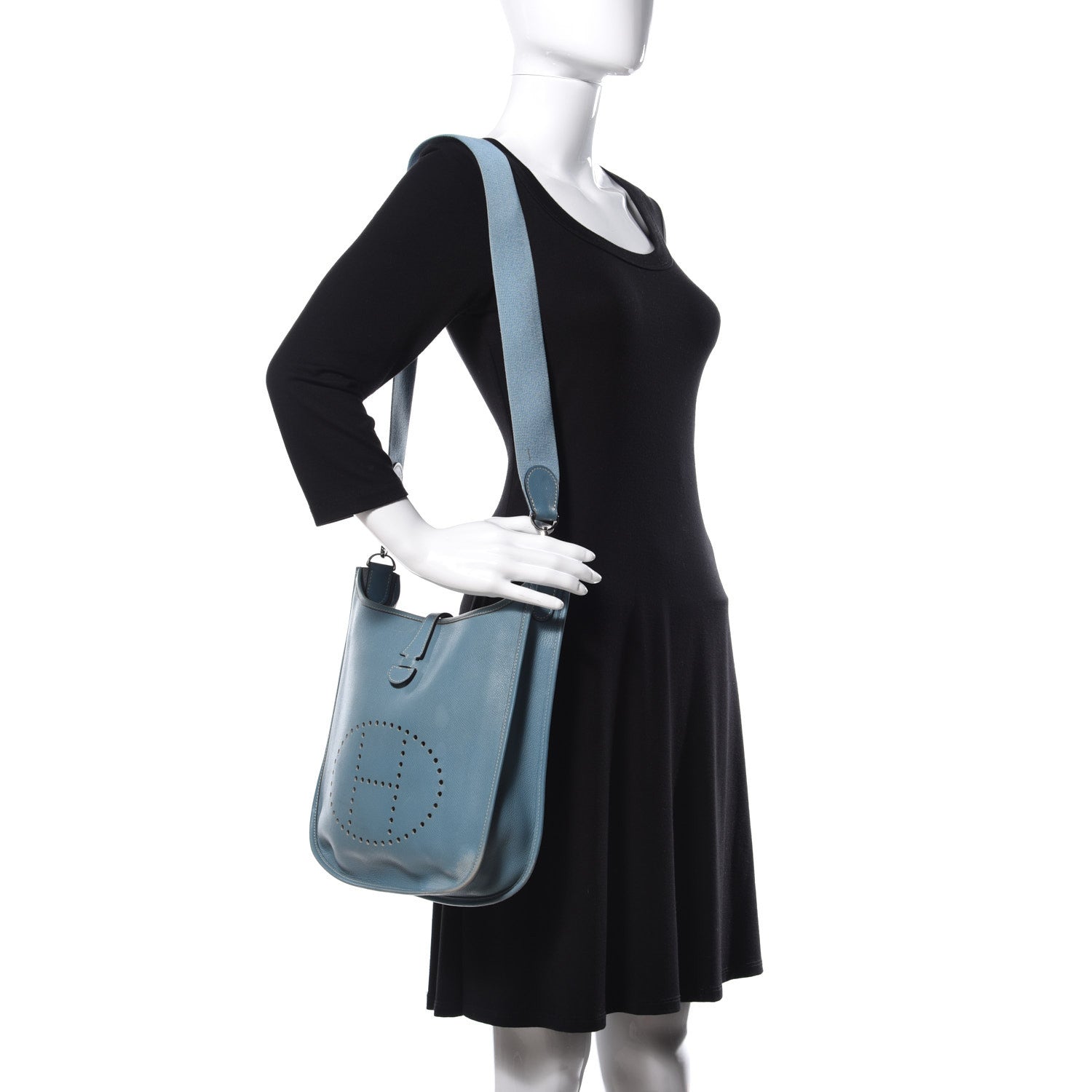Hermes Epsom Evelyne PM Blue Jean 2 of 12