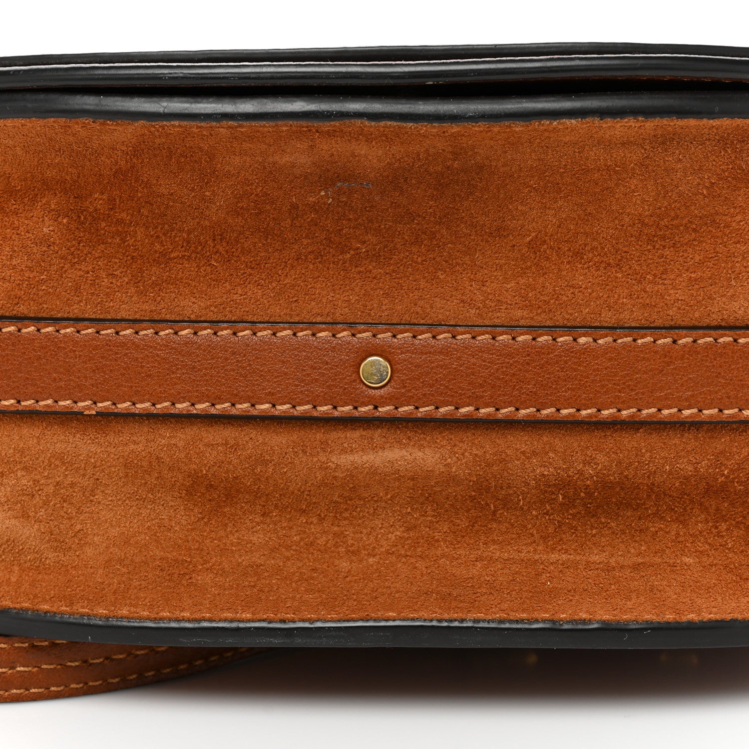 Chloe Calfskin Suede Medium Nile Bracelet Bag Caramel 17 of 18