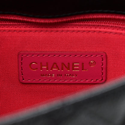 Chanel Shiny Caviar Quilted Large Chain Melody Flap Black 6 of 11
