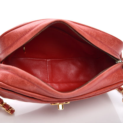 Chanel Caviar Quilted Camera Case Red 5 of 9