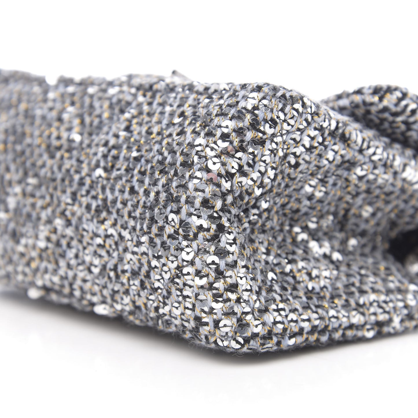 Tweed Quilted 2.55 Reissue Mini Flap Silver Black Gold