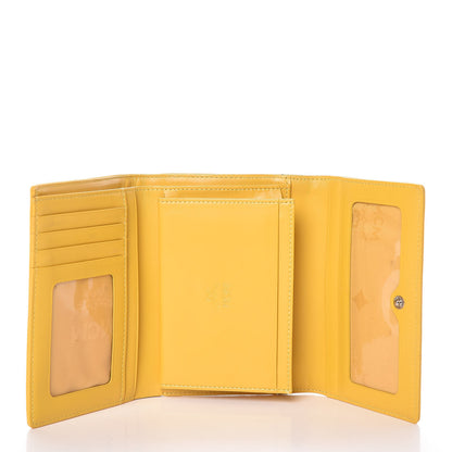 MCM Calfskin Medium Tri-Fold Flap Wallet Yellow 5 of 19