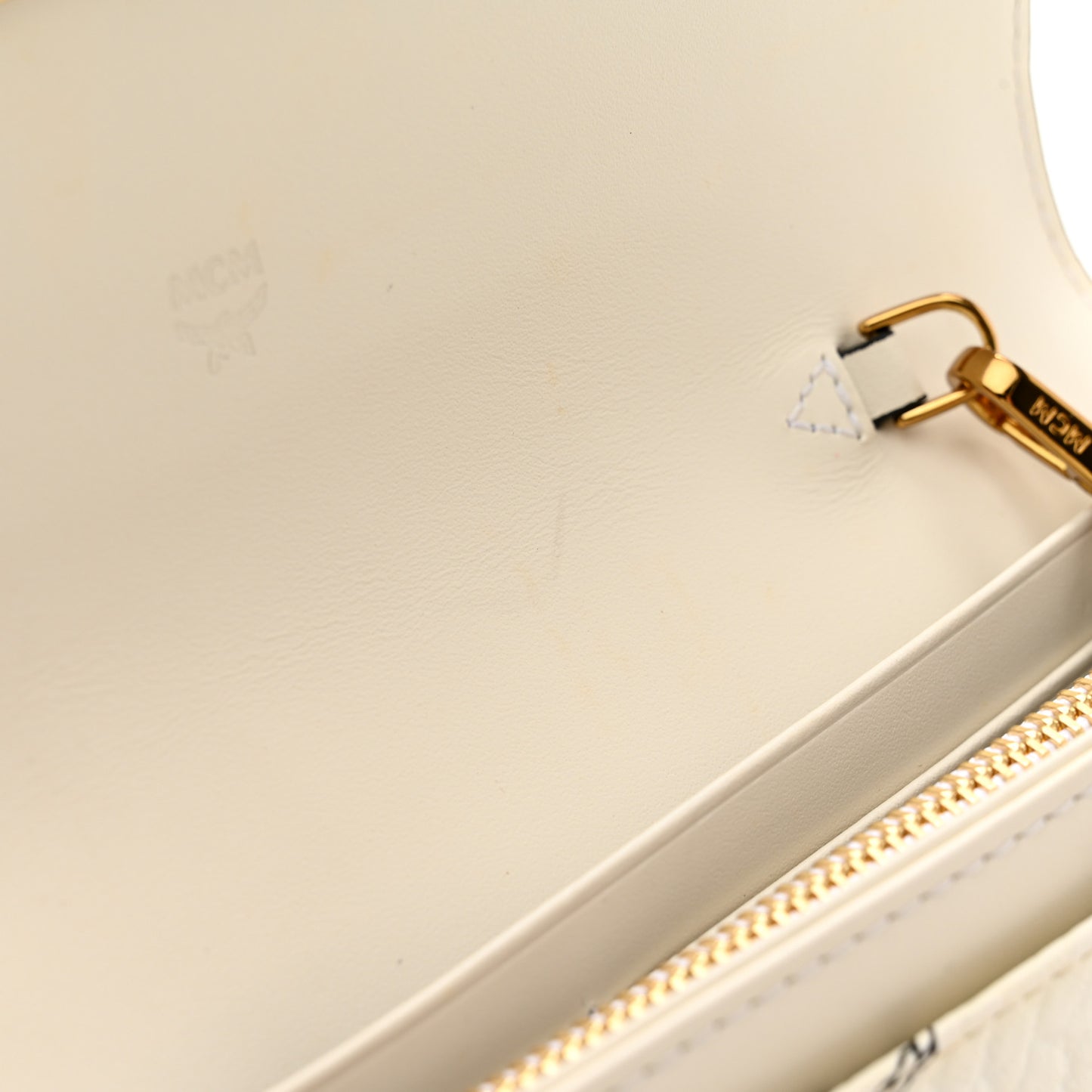 Visetos Large Patricia Wallet On Chain White