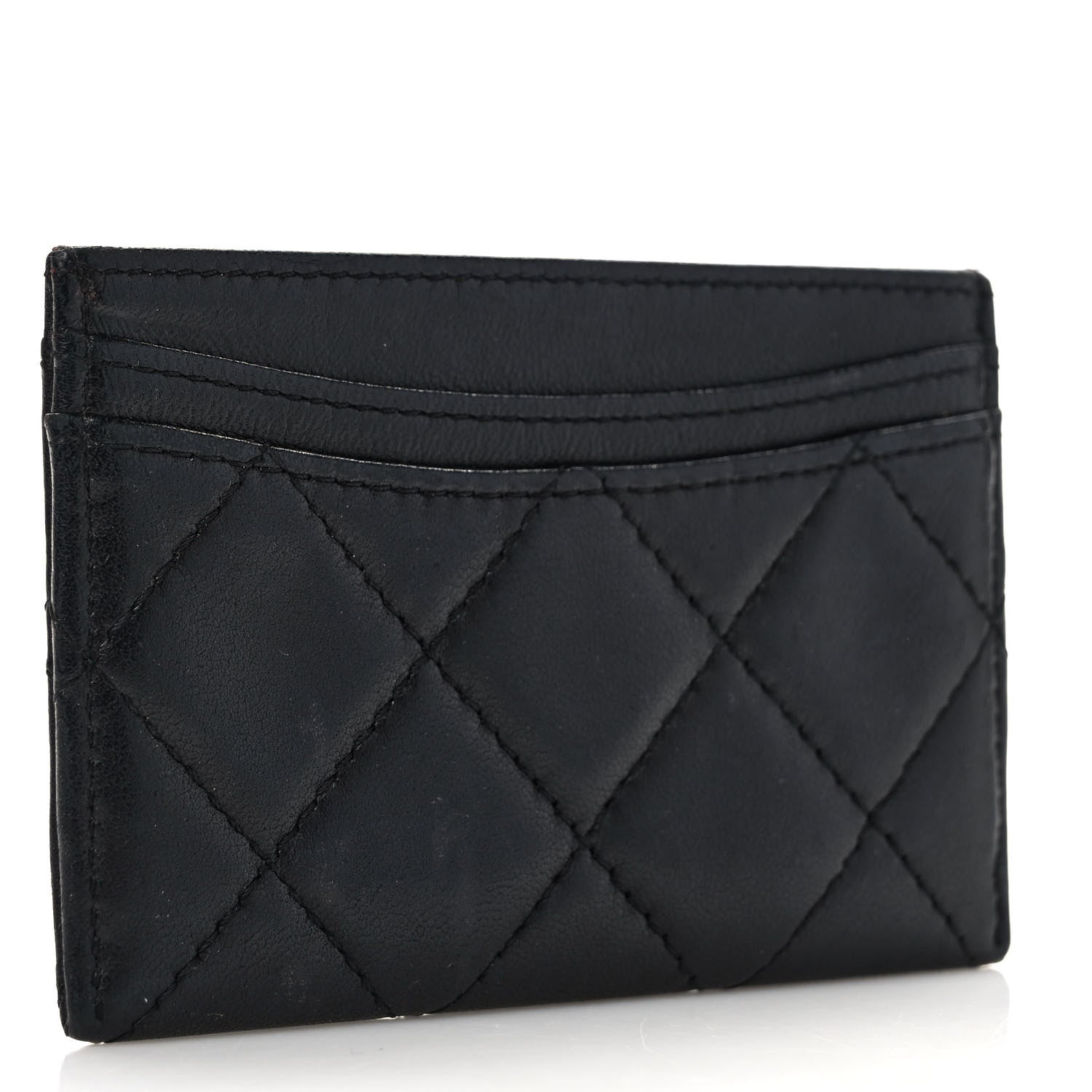Chanel Lambskin Quilted Card Holder Black 3 of 6