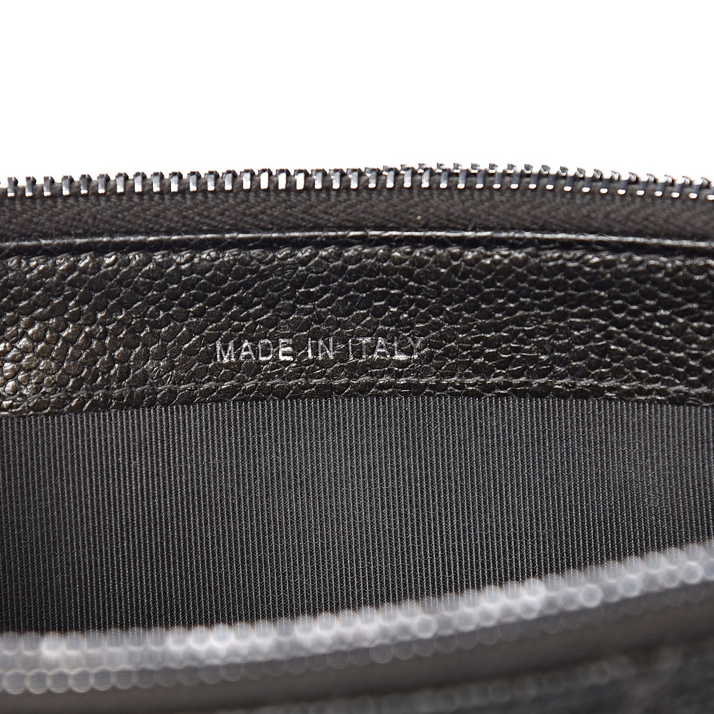 Caviar Quilted Small Clutch With Chain Dark Charcoal