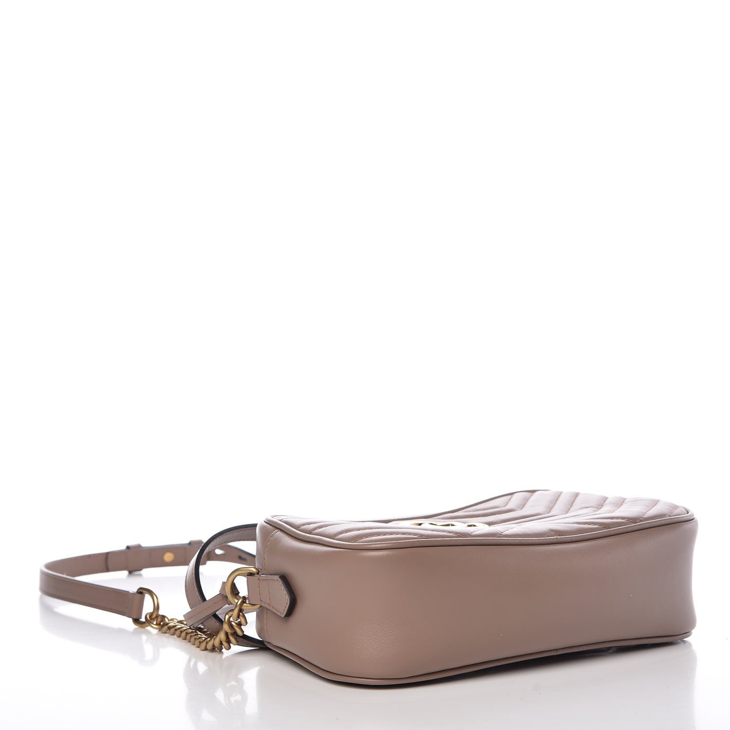 Gucci Calfskin Matelasse Small GG Marmont Chain Shoulder Bag Porcelain Rose 4 of 8