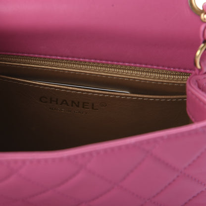 Chanel Lambskin Quilted Mini Pearl Crush Flap Pink 8 of 12