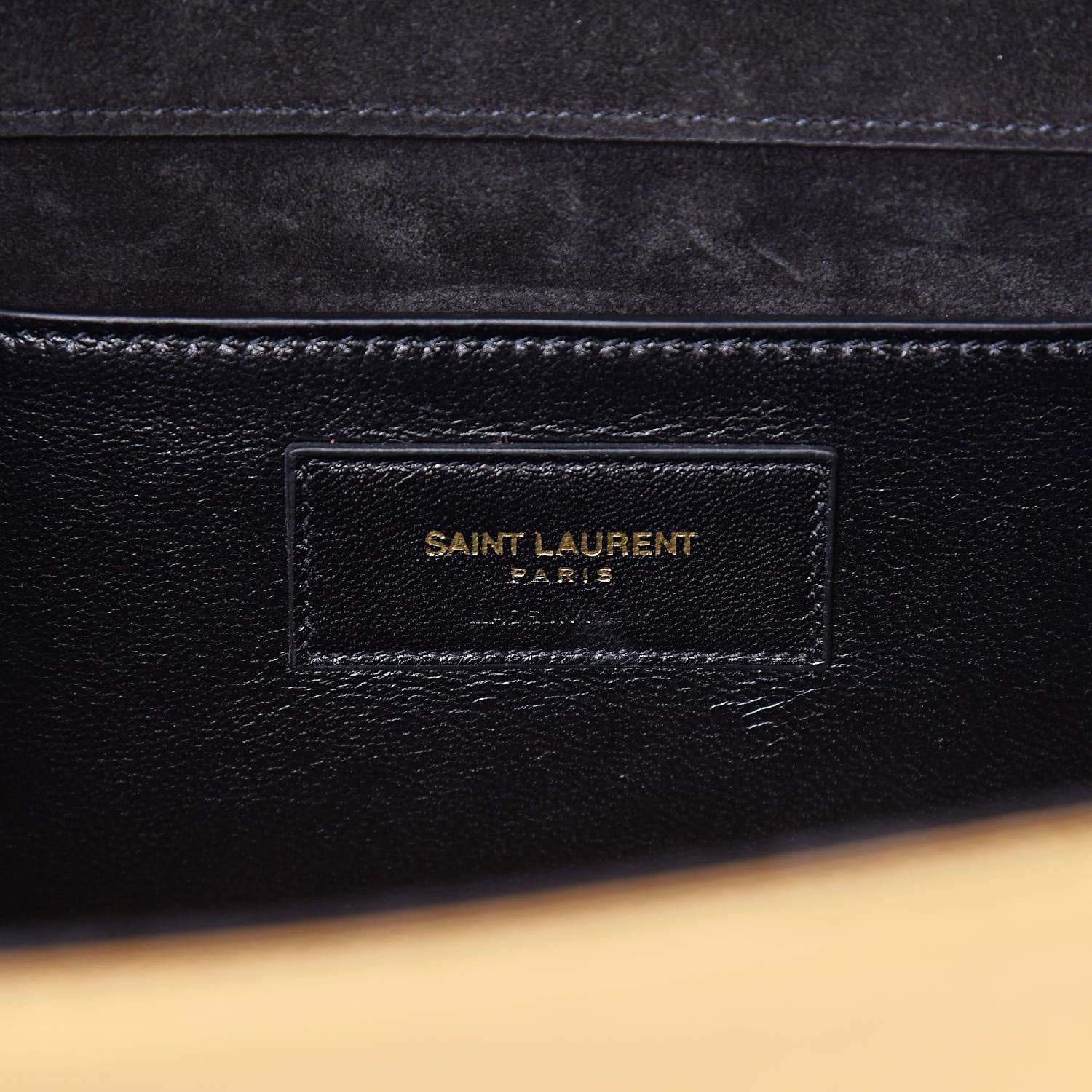 Saint Laurent Metallic Calfskin Monogram Cassandre Clutch Ciad 6 of 9