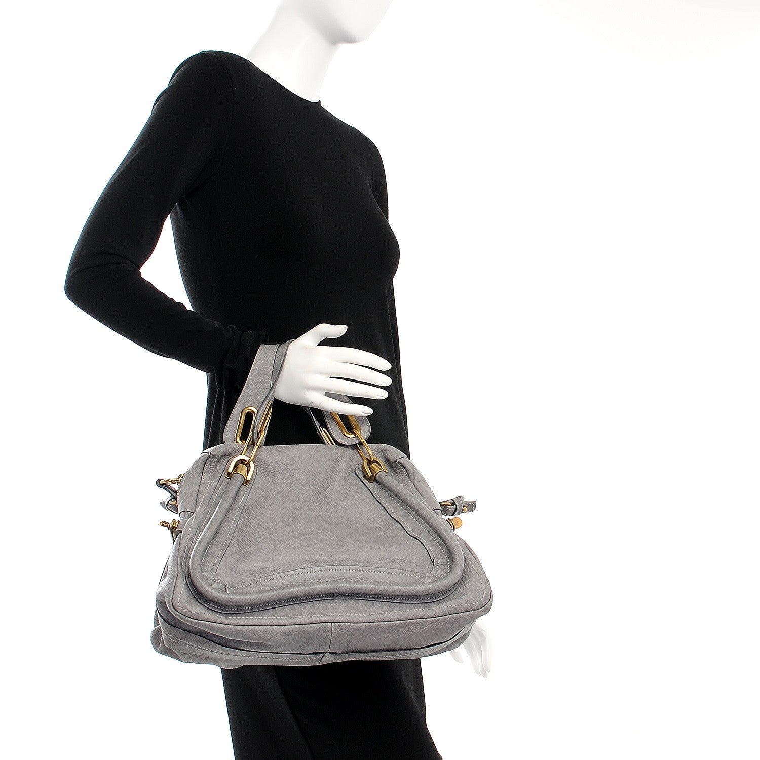 Chloe Calfskin Medium Paraty Cashmere Grey 3 of 15