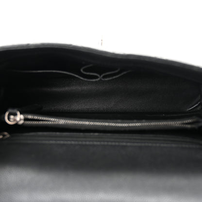 Chanel Caviar Lizard Embossed Quilted Small Coco Handle Flap Black 4 of 9