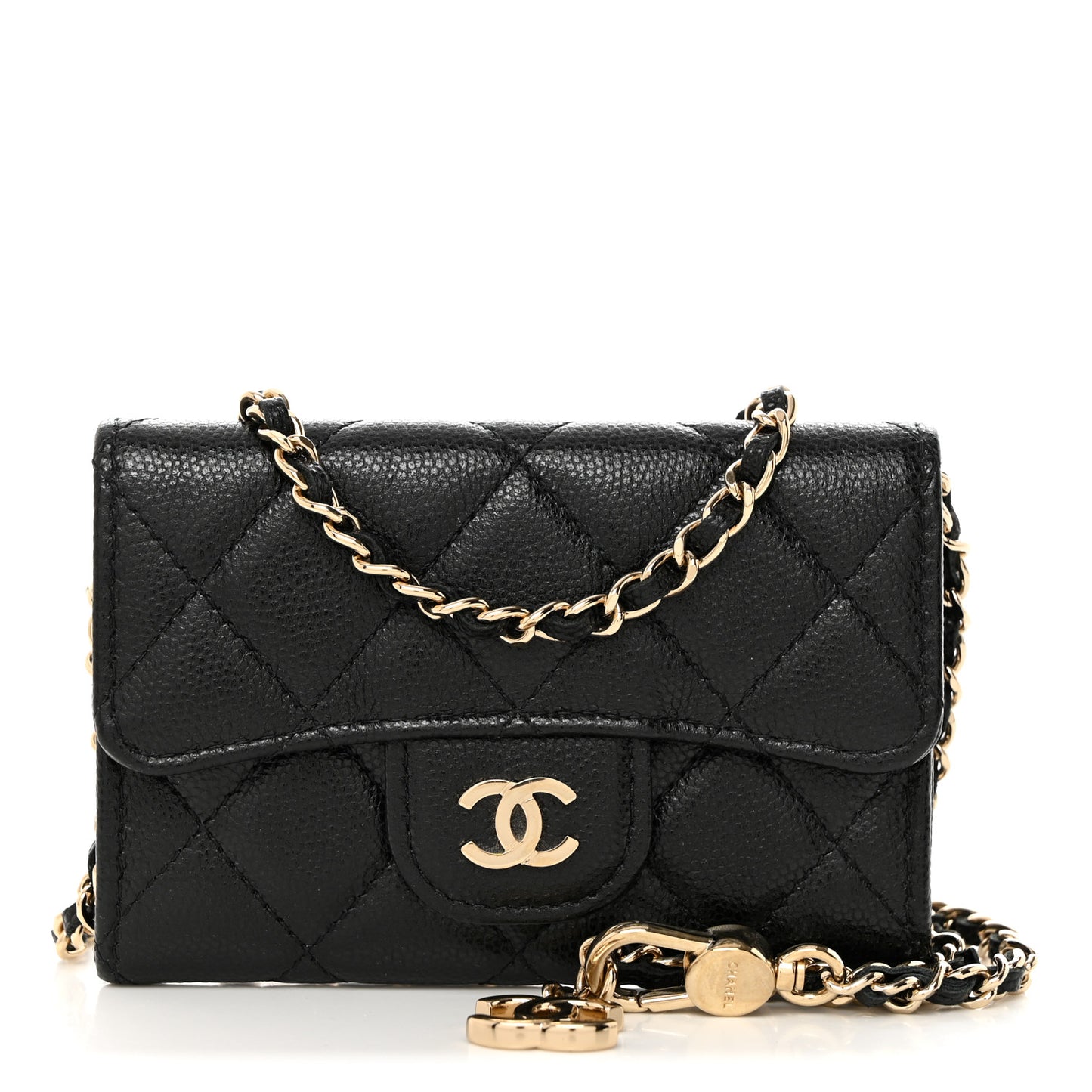 Caviar Quilted Belt Bag Black