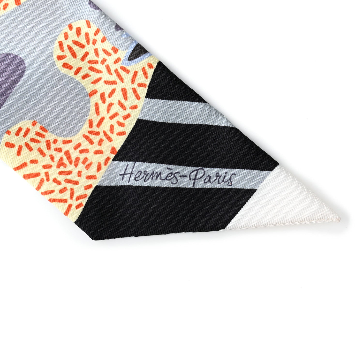 Hermes Silk En Liberte Twilly Ebene Jaune Bleu 2 of 4