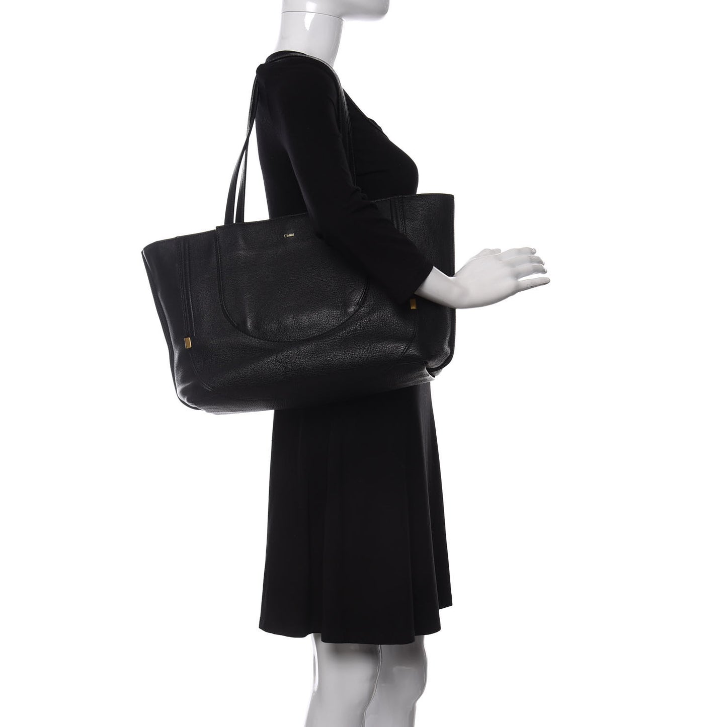 Calfskin Isa Tote Black