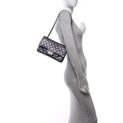 Chanel Metallic Aged Calfskin 2.55 Reissue 225 Flap Dark Silver 2 of 11