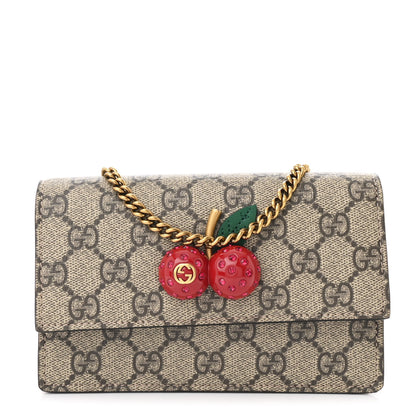Gucci GG Supreme Monogram Mini Cherry Chain Bag 1 of 10