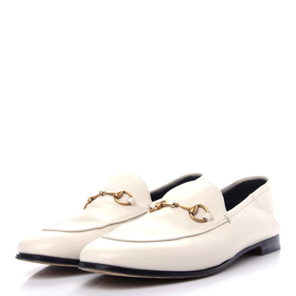 Gucci Lambskin Womens Brixton Horsebit Loafers 40 Mystic White 3 of 11