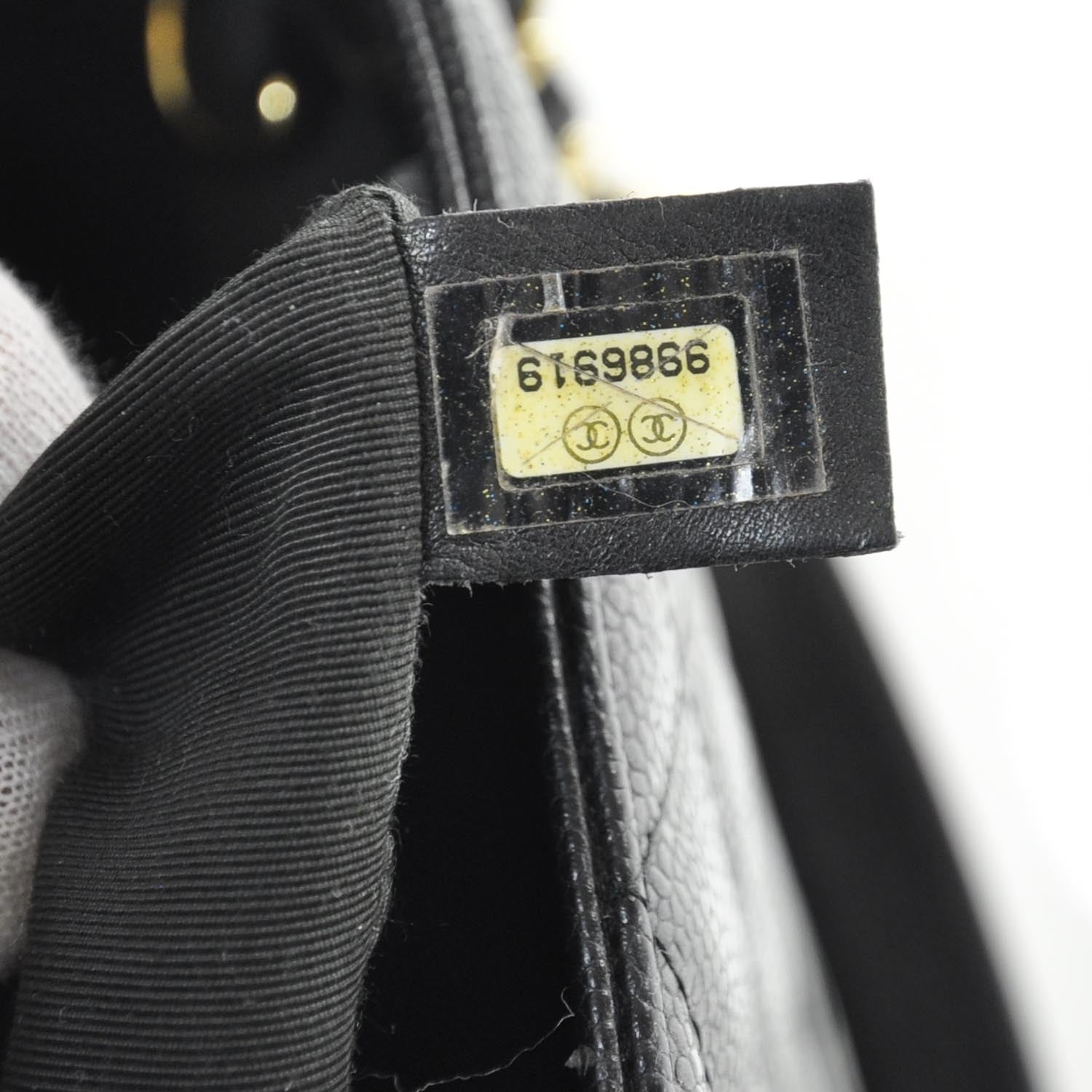 Chanel Caviar Petit Shopping Tote PST Black GHW 8 of 10