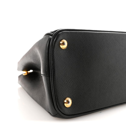 Prada Saffiano Small Galleria Double Zip Tote Black 8 of 9
