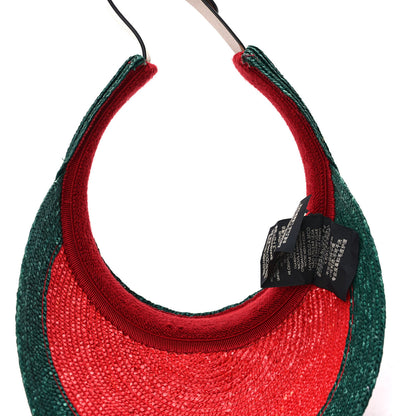 Gucci Raffia Web Visor M Green Red 7 of 11