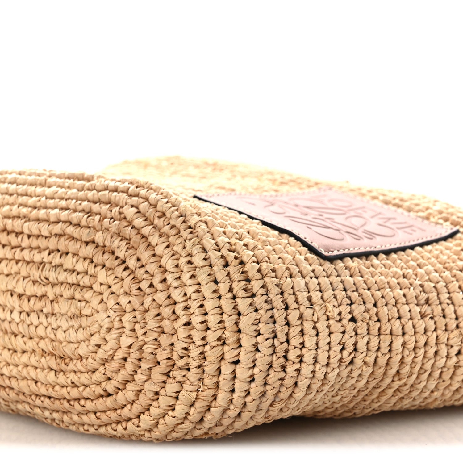 Loewe Calfskin Raffia Anagram Paulas Ibiza Pochette Bag Natural Tan 10 of 10