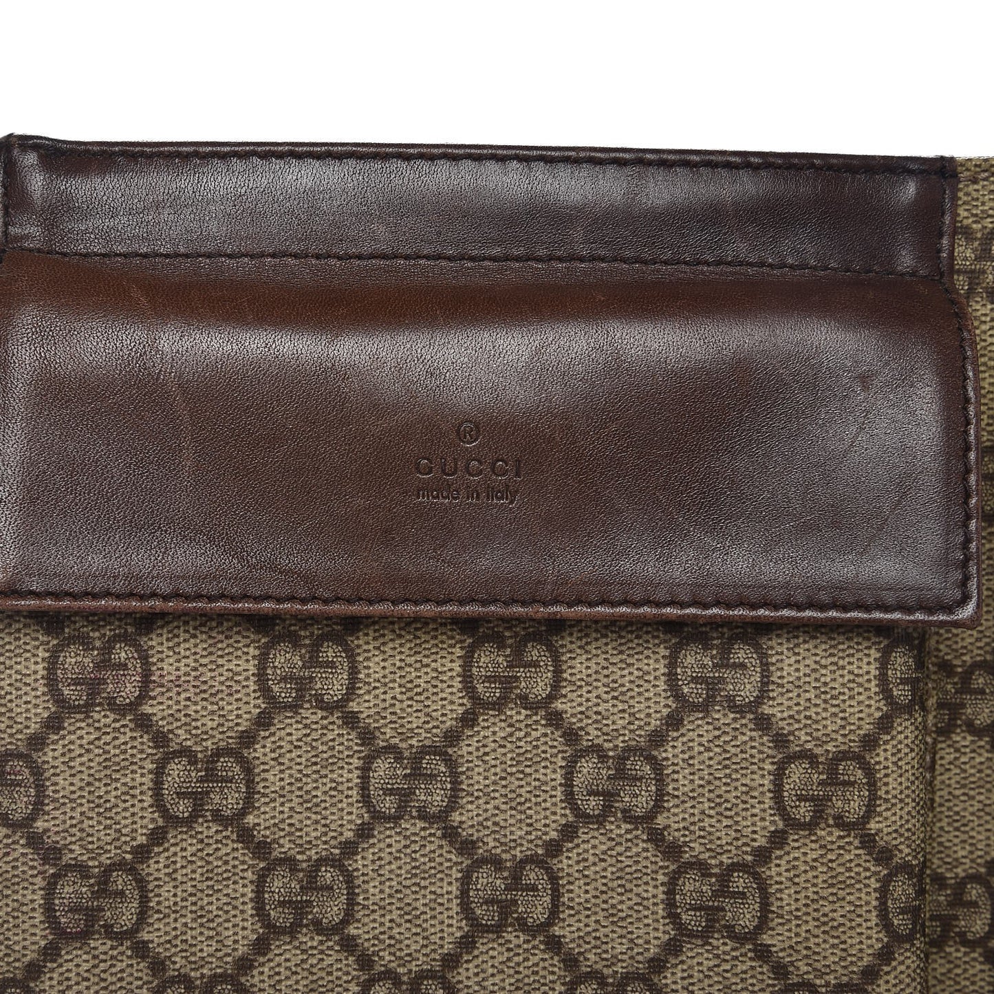 GG Plus Monogram Double Pocket Belt Bag Brown