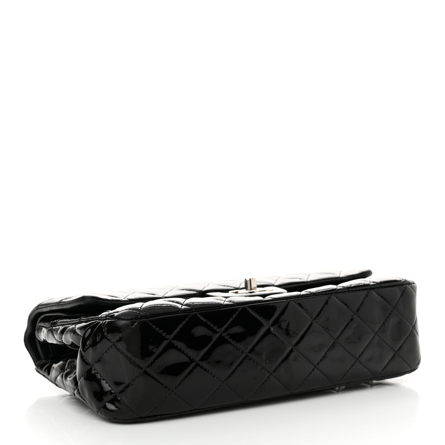 Chanel Patent Quilted Medium Double Flap Black 4 of 20