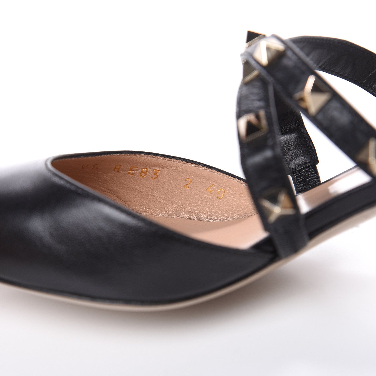 Valentino Garavani Nappa Rockstud Criss Cross 55mm Mules 40 Black 8 of 9