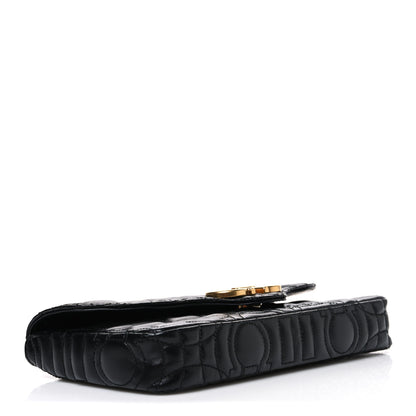Salvatore Ferragamo Calfskin Quilted Gancini Mini Bag Black 4 of 11