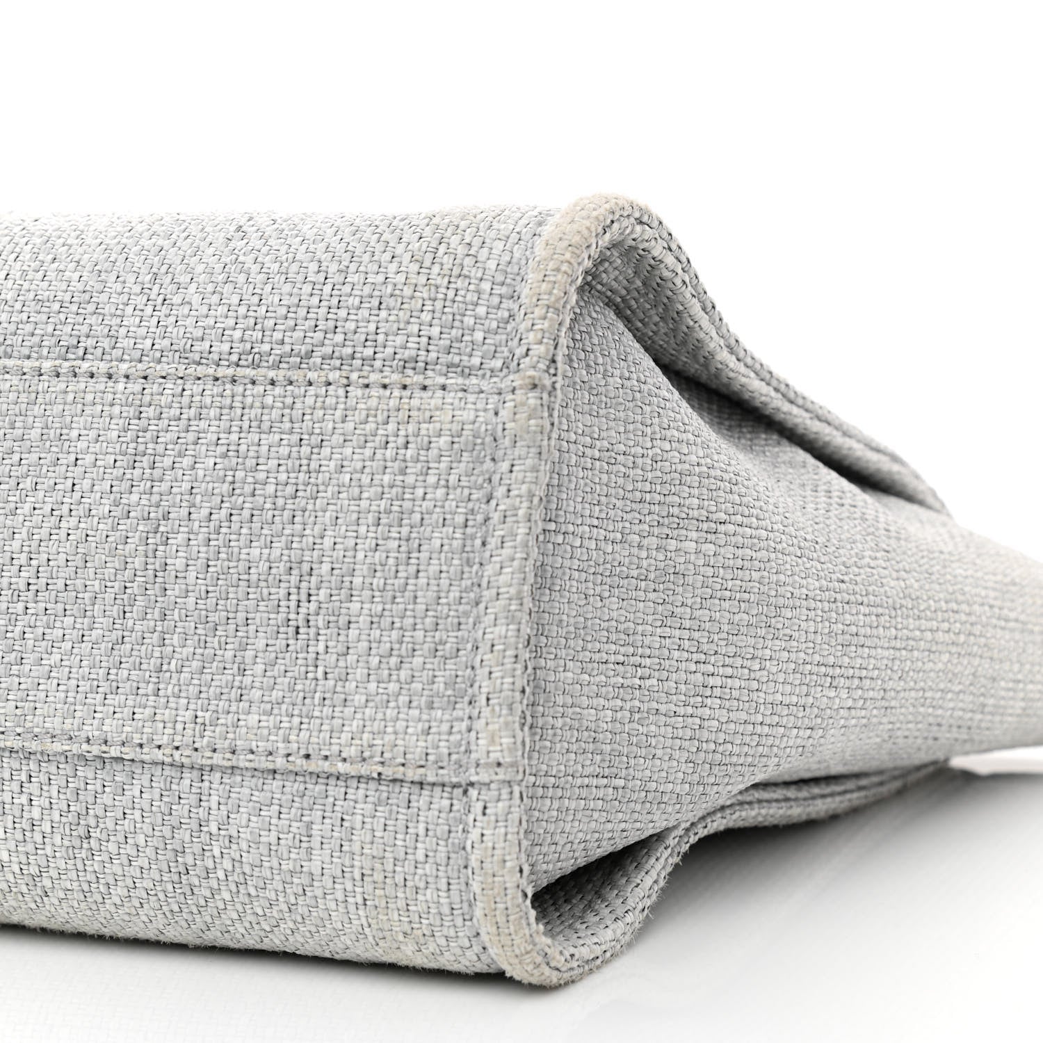 Chanel Woven Straw Raffia Small Deauville Tote Grey 9 of 10