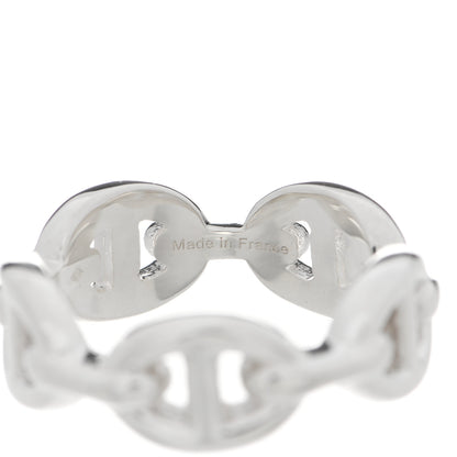 Hermes Sterling Silver PM Chaine d'Ancre Enchainee Band Ring 50 5.25 5 of 7