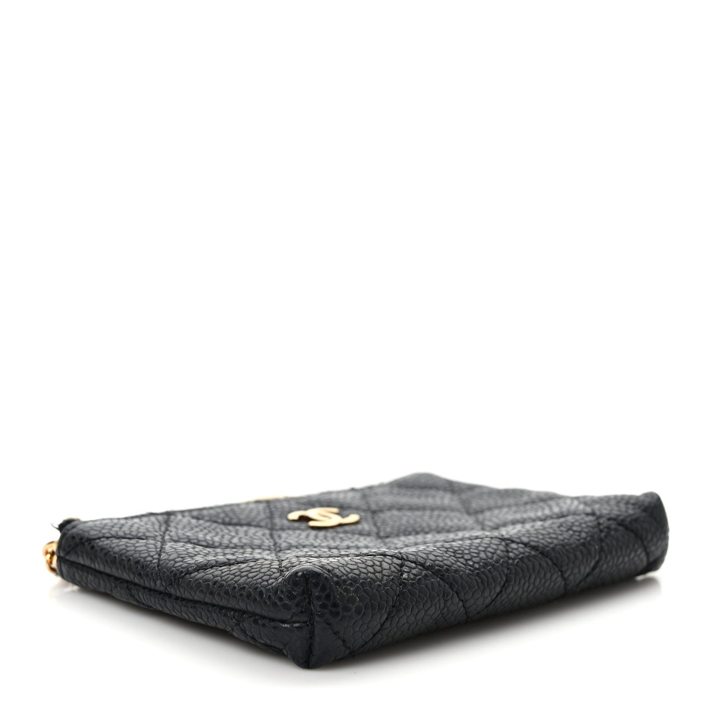 Caviar Quilted Key Holder Case Black