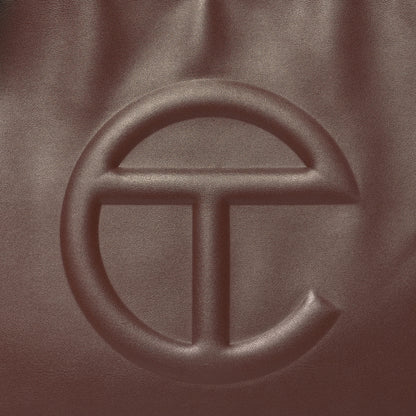 Telfar Vegan Leather Medium Shopping Bag Chocolate 7 of 9