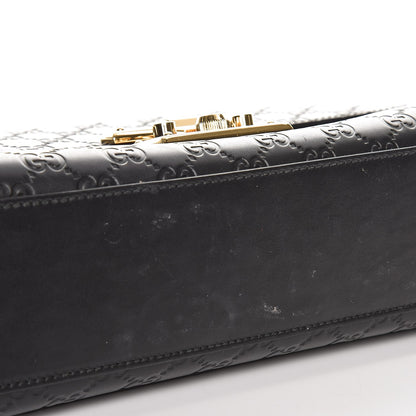 Gucci Guccissima Medium Padlock Shoulder Bag Black 12 of 16