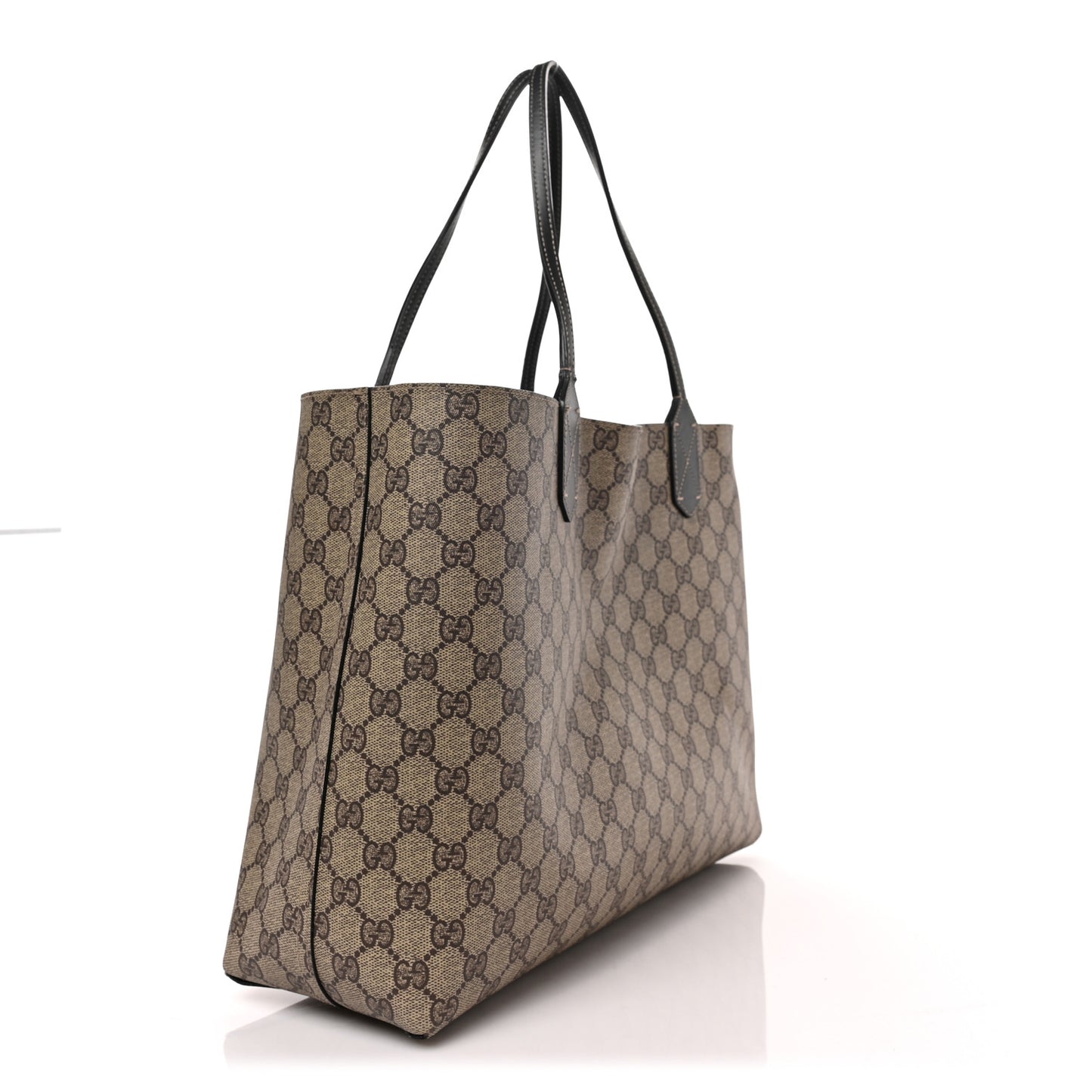 Calfskin GG Supreme Monogram Medium Reversible Tote Black